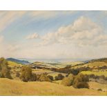 Arthur Bell (British 1897-1995)/View of Winchcombe and Sudeley Castle from Brockhampton/signed and