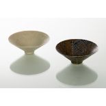 Phyllis Dupuy (Canadian, 20th Century), two porcelain flared bowls,