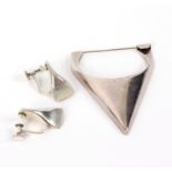 Georg Jensen, a silver brooch, designed by Nana & Jorgen Ditzel,