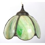 Manner of Tiffany, a Christopher Wray pendant light fitting,