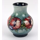 Moorcroft, an Anemone pattern vase, of baluster form, tubeline decoration,