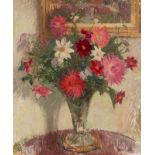 Arthur Ralph Middleton Todd (British 1891-1966)/Still Life of Summer Flowers in a Vase/signed/oil