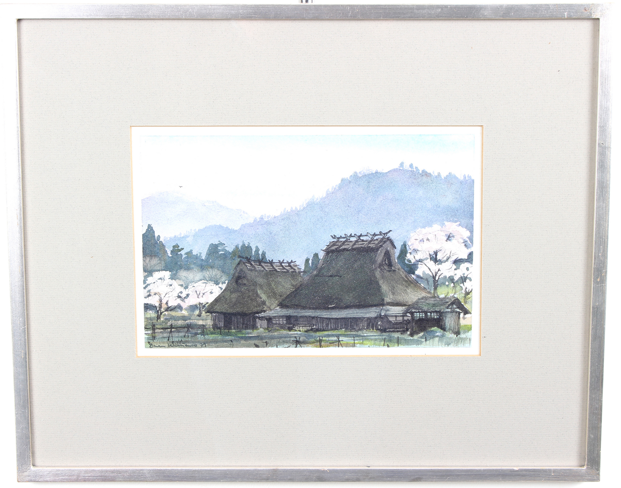 Brian Williams (American, born 1950)/Japanese Thatched Houses/watercolour, 14.5cm x 22. - Image 3 of 4