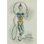 Kenneth Rowell (Australian 1920-1999)/Dancers/costume designs for ballet/pen,