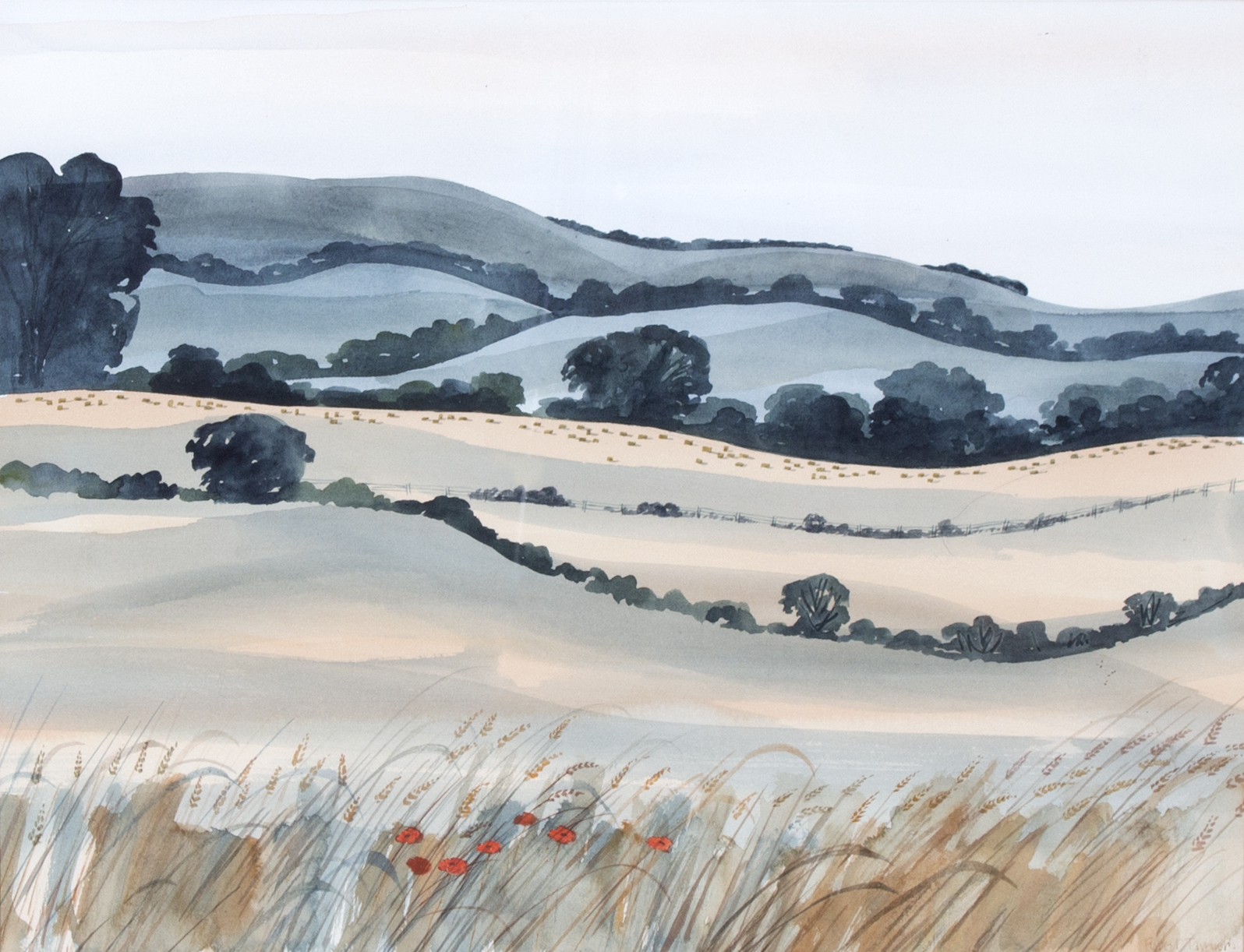 Robert Tavener (British 1920-2004)/Cotswold Landscape/signed/watercolour,