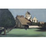 Robert Humblot (French 1907-1962)/Church in a Landscape/signed and dated '43/oil on board,