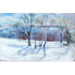 Sue Wales (British, born 1942)/Winter Landscape/signed lower left/pastel, 28.