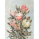 Eric Wale (South African 1916-2001)/Still Life of Proteas/signed lower right/oil on board,