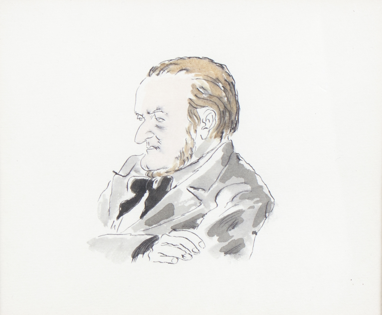 Timothy J Howard (20th Century) after Stuck/Portrait of Richard Wagner/bearing signature Franx - Image 2 of 4