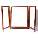 David Browning, an Arts & Crafts style yew wood folding dressing table mirror, circa 1975,