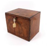 A 20th Century figured walnut humidor,