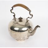 A spherical silver tea kettle, Charles Stuart Harris, London 1899, (no stand),