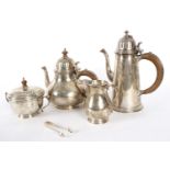 A silver four-piece tea set, William Comyns & Sons Ltd.