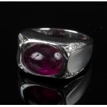 A ruby and diamond dress ring,