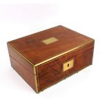 A lady's late Regency rosewood and brass strung writing slope,