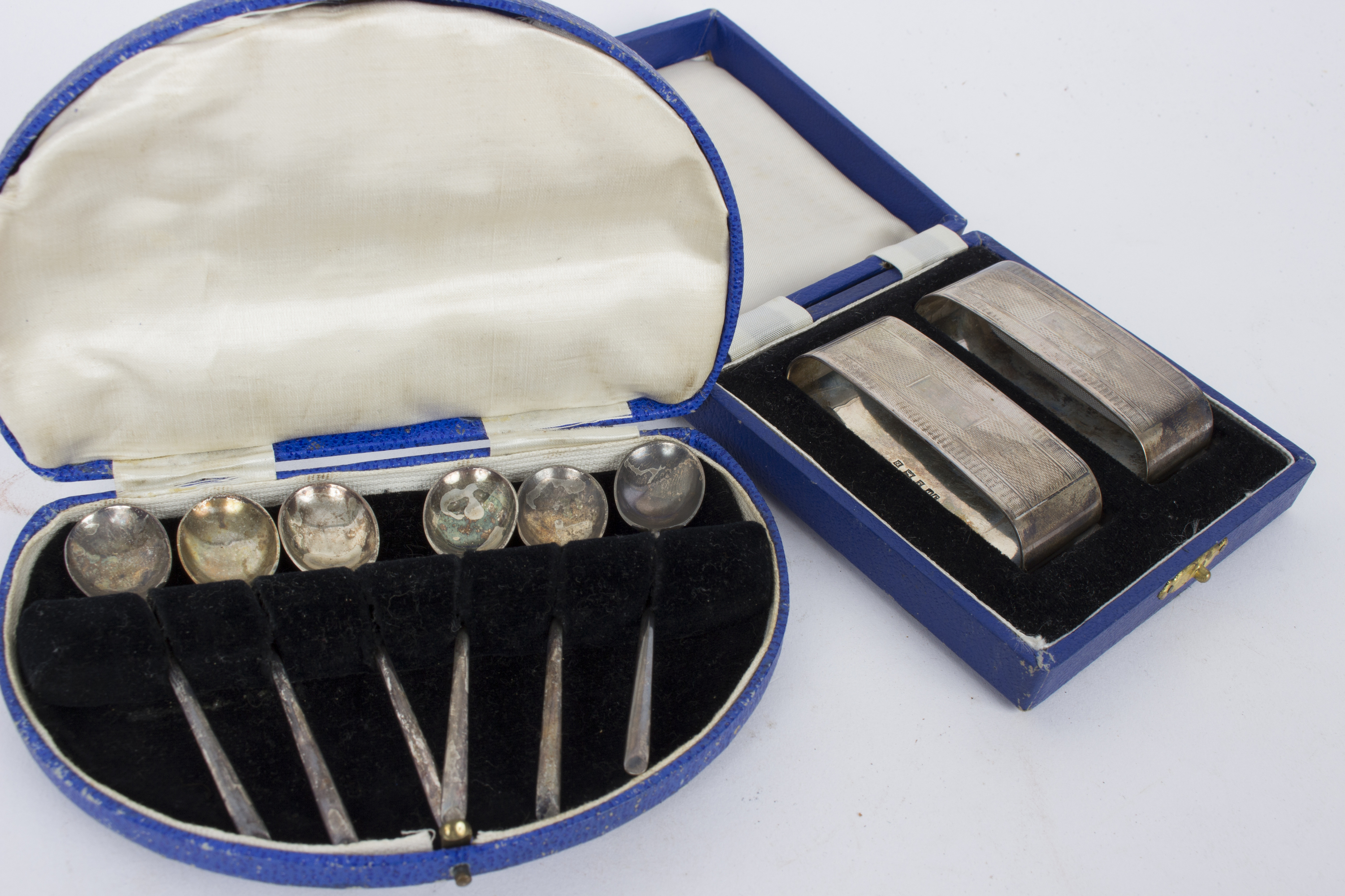 Six pairs of silver desert knives and forks, Henry Wilkinson & Co. - Image 2 of 3