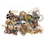 A large quantity of costume jewellery,