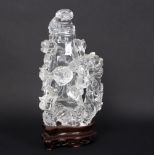 A 19th Century Chinese crystal vase and cover, late Qing Dynasty,
