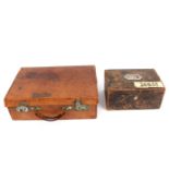 A leather dressing case,