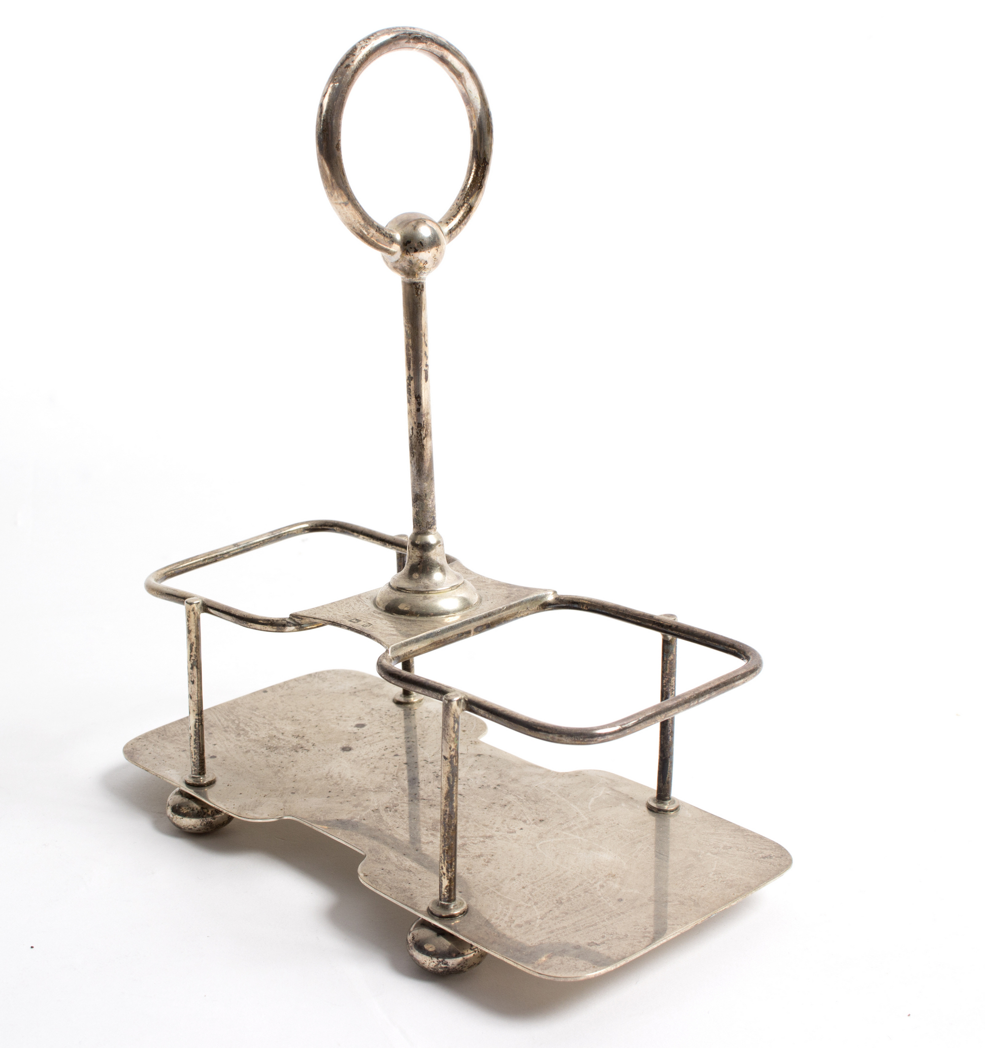 A silver decanter stand, Elkington & Co.