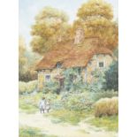 Timothy Phillip Craig/Children by a Cottage/signed lower left/watercolour,