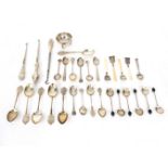 Sundry silver and other teaspoons