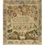 A George IV needlework sampler worked by Sarah Cropper 1828,