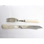 Six silver fish knives and five forks, D & A, Birmingham 1920,