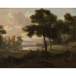 18th Century follower of Jan Both (1610-1662)/Arcadian Landscape/oil on oak panel,