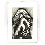 Madge Gill (British 1882-1961)/Sketch of a Figure/ink on postcard, 14cm x 8.