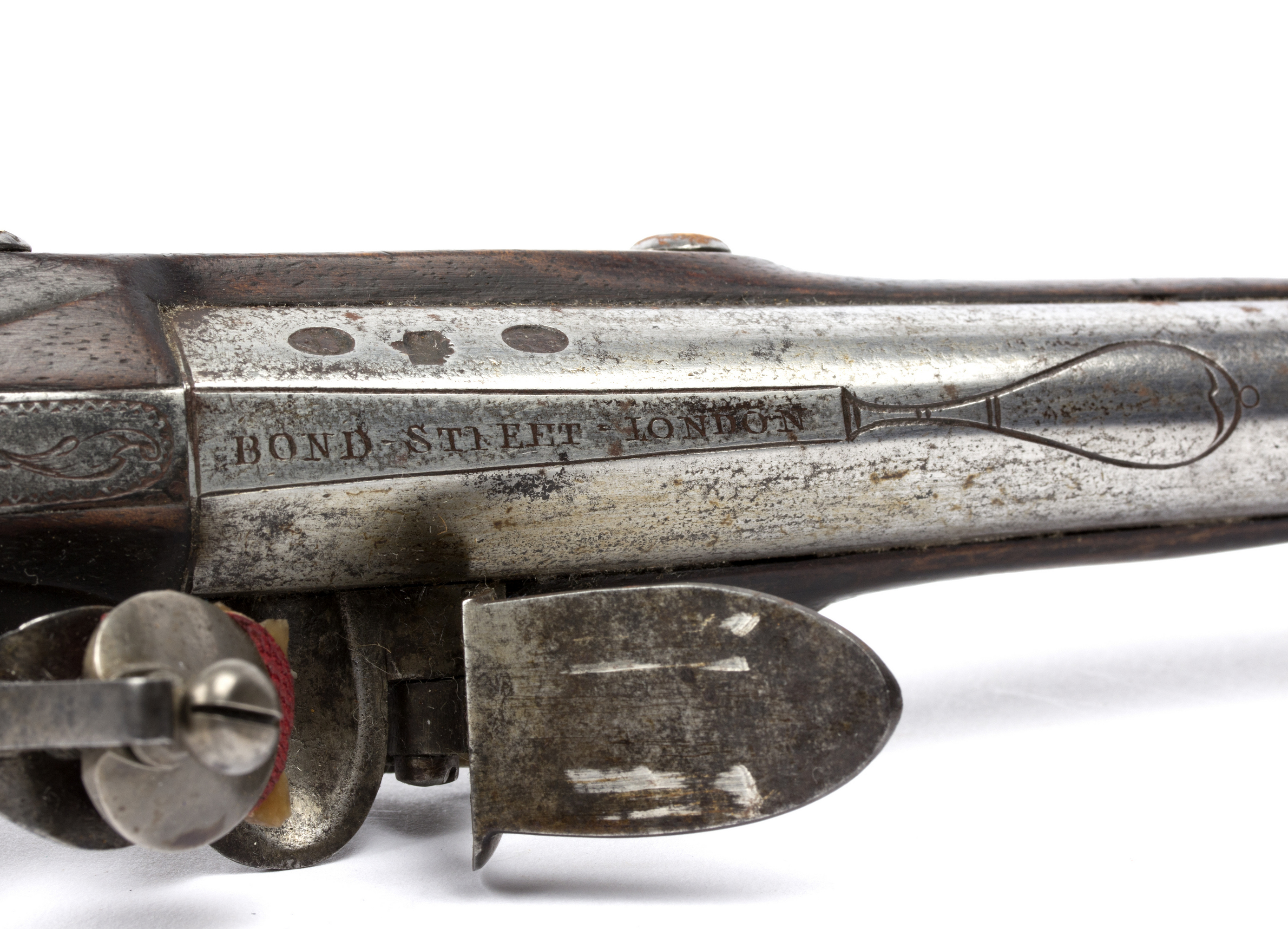 Two brass mounted flintlock pistols, Griffin, Bond St, London, - Bild 4 aus 6