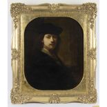 After Rembrandt Harmensz van Rijn/Self Portrait/oil on canvas, 71cm x 58.