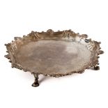 A George II silver waiter, James Mitchell, assay master, Hugh Gordon, Edinburgh,