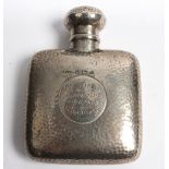 A silver hip flask, Cornelius Desormeaux Saunders & James Francis Hollings Shepherd,