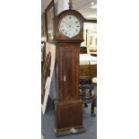 A Scottish mahogany eight-day longcase clock, the circular dial with Arabic numerals,
