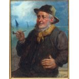 Carl Siegfried Stoitzner (Australian 1866-1943)/Fisherman Smoking a Pipe/Farmer Smoking a Pipe/a