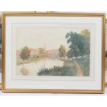 Ernest Parkman (1856-1921)/View of Malmesbury/signed and inscribed/watercolour 29.