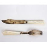 Six pairs of silver fish knives and forks, Daniel & Aster,