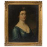 18th Century English School/Portrait of a Lady/oil on canvas,