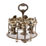 A George IV silver six cup egg cruet, William Bateman, London 1826,