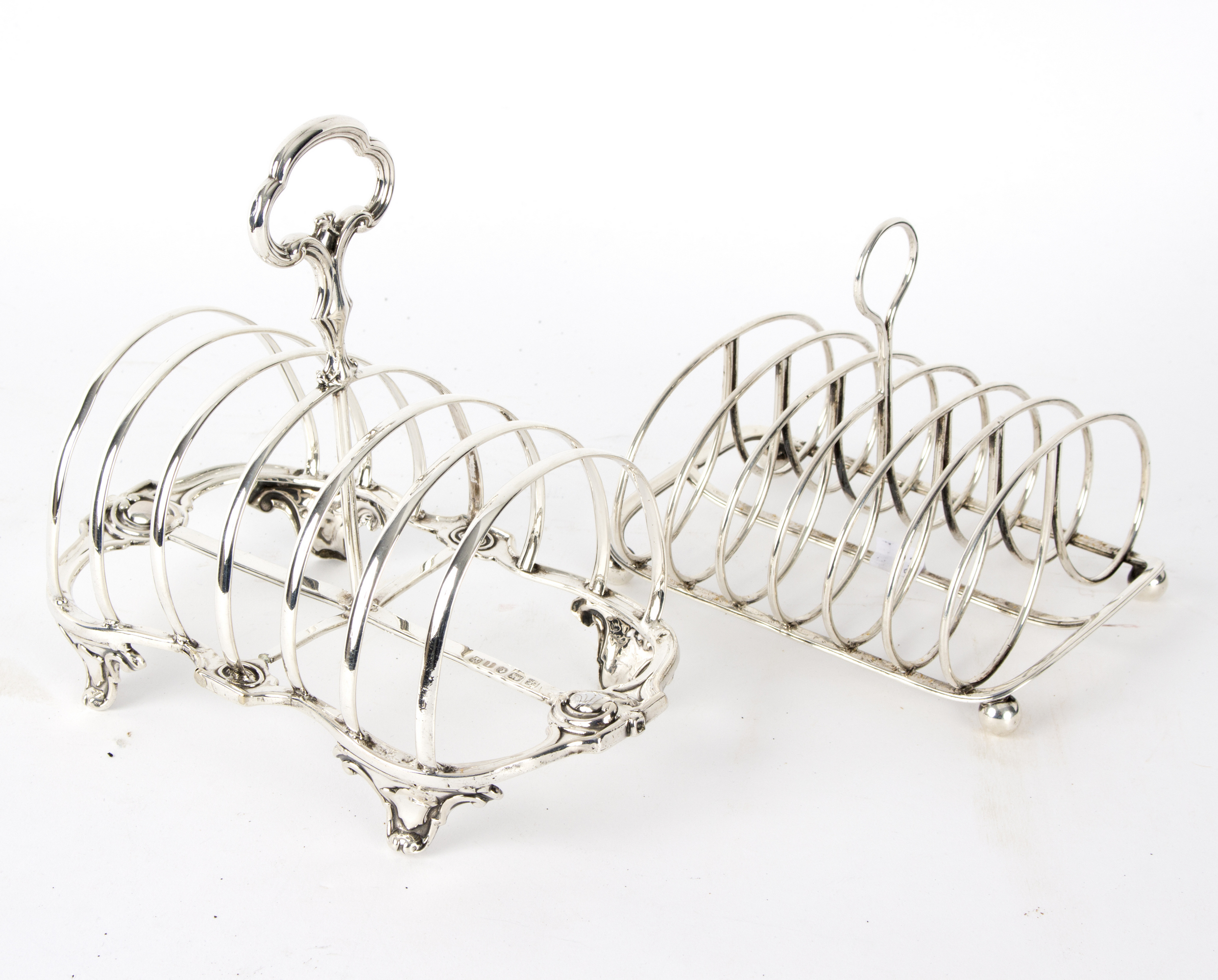 A Victorian silver toast rack, HW & Co.