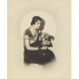 Wilson Studio Bombay/Portrait of a Young Woman/holding a bouquet of flowers/gelatin silver