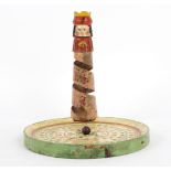 A Victorian toy helter skelter game,