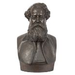 Thomas Woolner RA PRB (British 1825-1892) a bronze bust of Sir John Simeon (1815-1870) 3rd Baronet,
