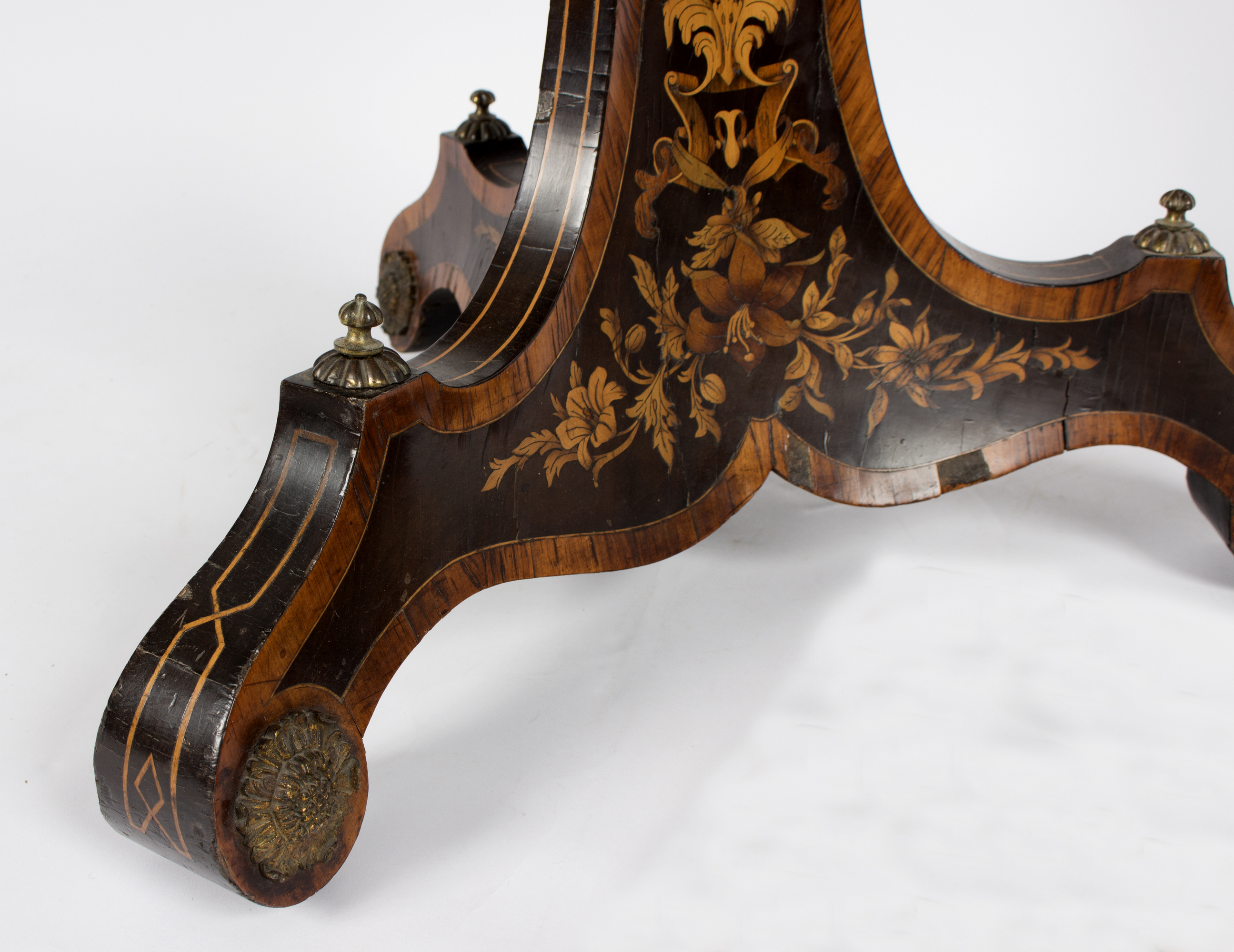 A Victorian burr walnut and marquetry circular table, in the manner of Robert Blake, - Image 3 of 11