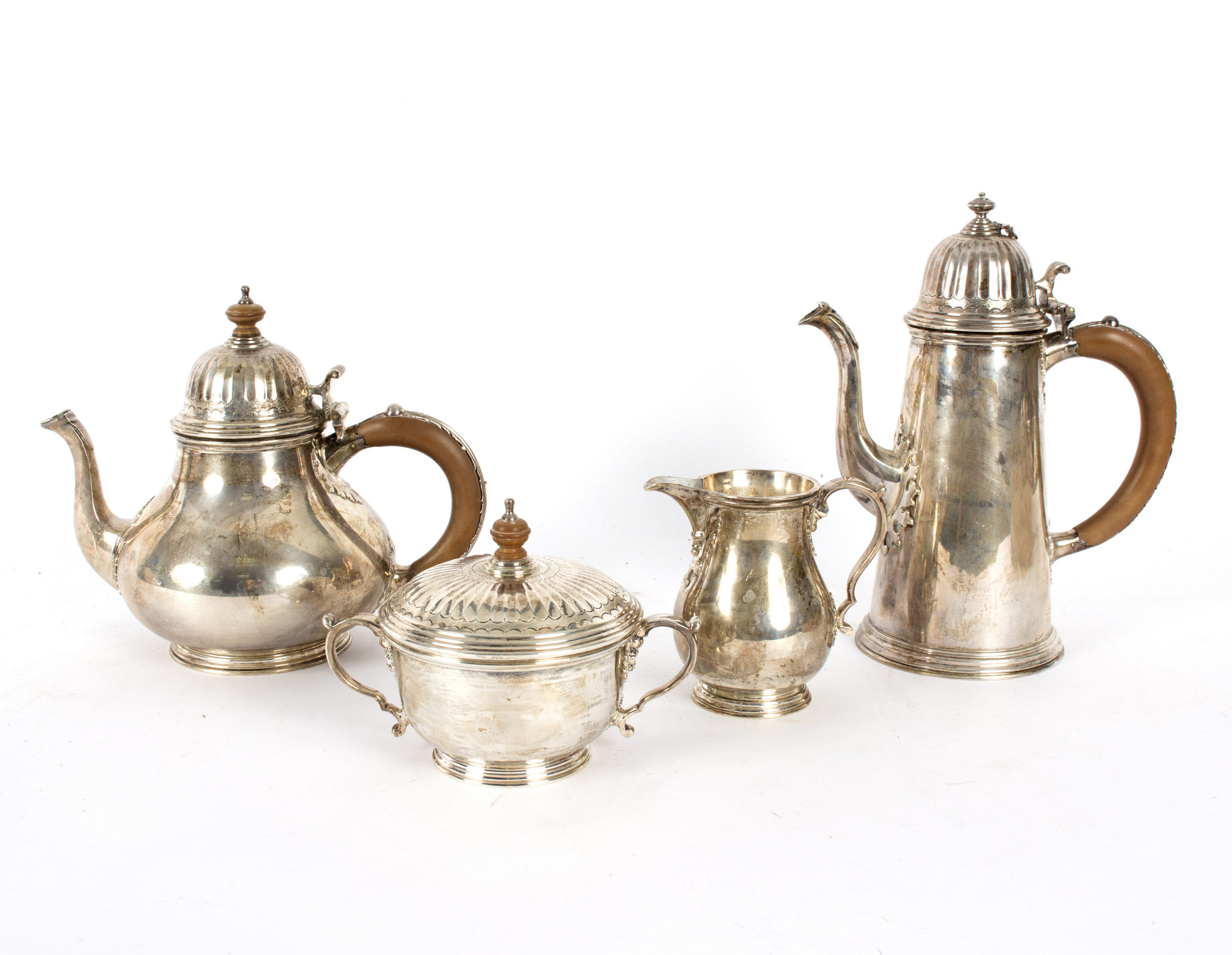 A silver four-piece tea set, William Comyns & Sons Ltd. - Image 2 of 2