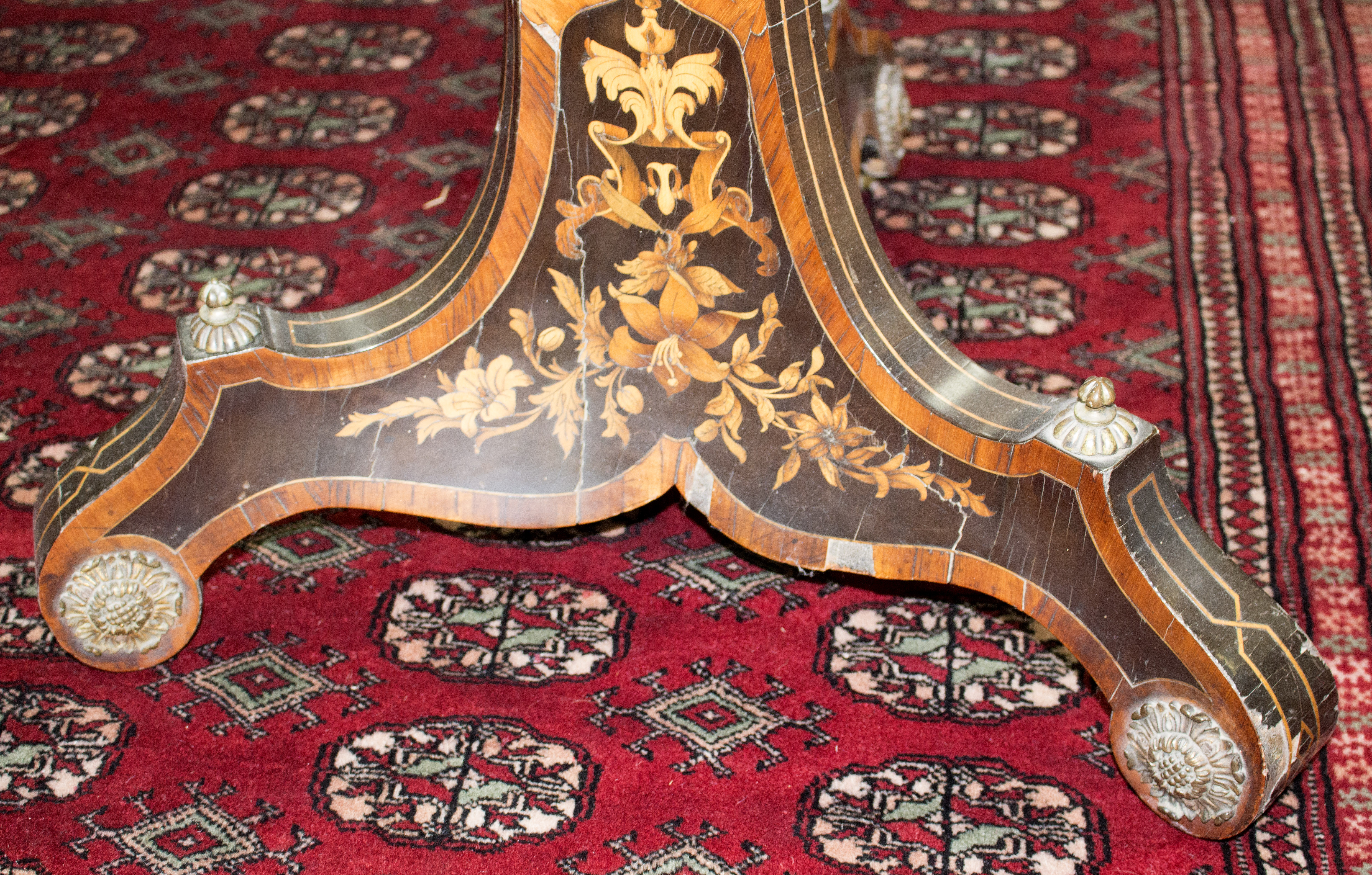 A Victorian burr walnut and marquetry circular table, in the manner of Robert Blake, - Image 11 of 11