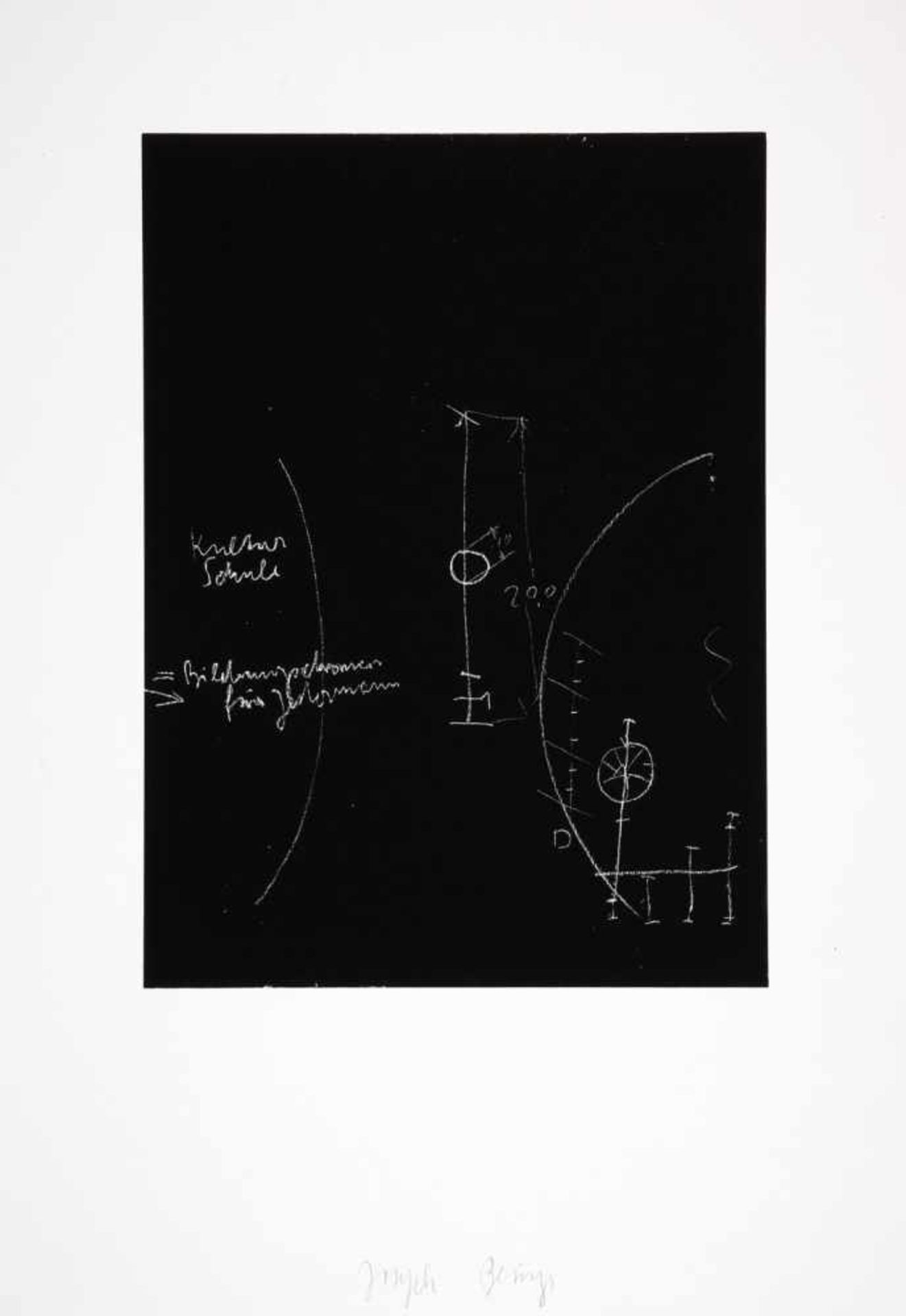 Joseph Beuys. Tafel I, II [und] III.Drei Serigraphien. 1980. 85,5 : 60,7 cm. Signiert. Je eins von