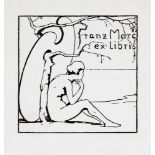 Exlibris - Franz Marc. Exlibris Franz Marc.Lithographie. 1904. 7,1 : 7,2 cm (10,0 : 9,2 cm). Frühe