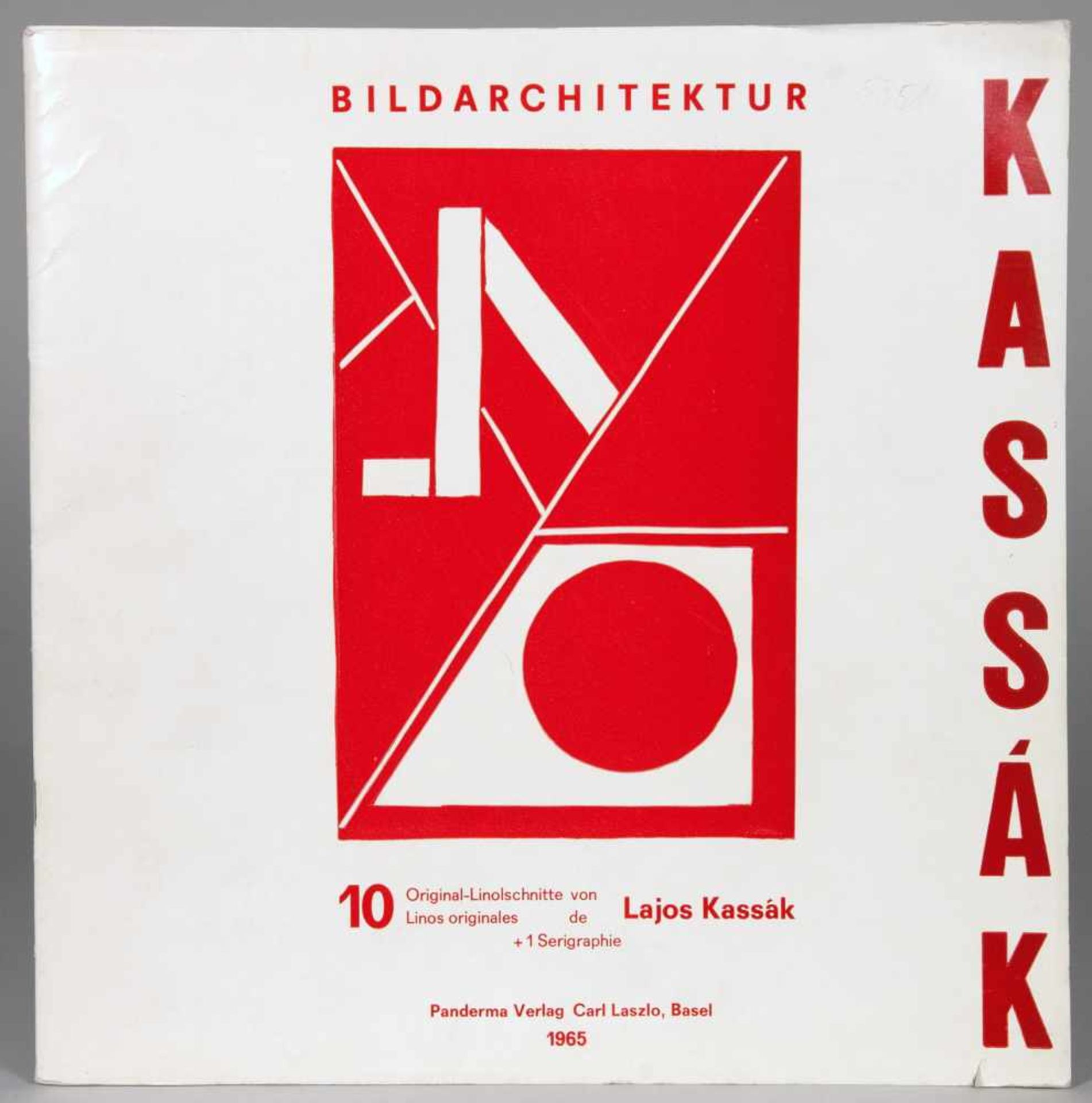 Lajos Kassàk. Bildarchitektur.Zehn Linolschnitte und eine Farbserigraphie. 1922/1965. 30,5 : 30,0